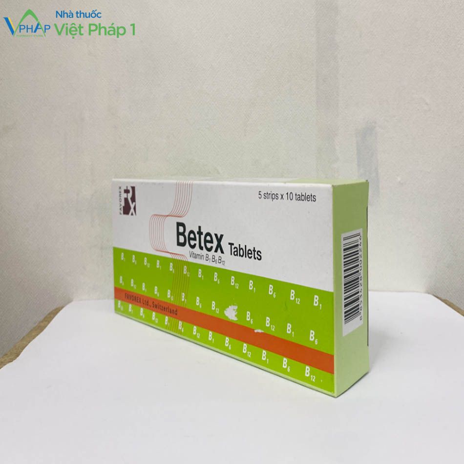 Thành phần chính của Betex gồm vitamin B1, B6 và B12.