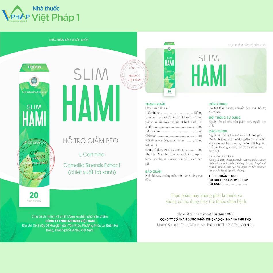 Thông tin chi tiết sản phẩm Slim Hami