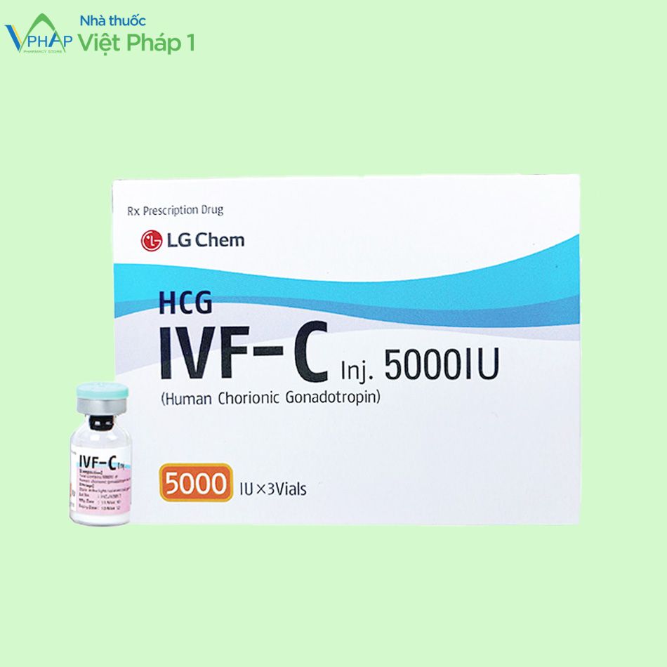 Hộp và lọ thuốc IVF-C 5000IU