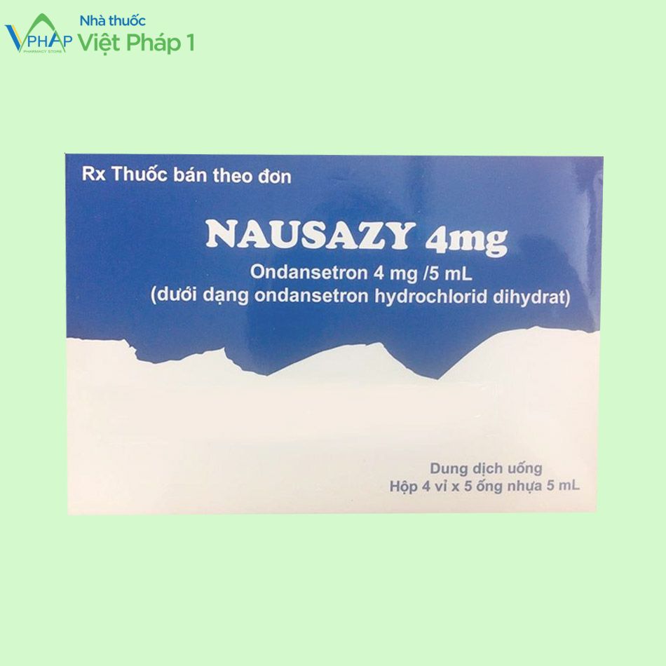 Hình ảnh mặt trước hộp thuốc Nausazy 4mg