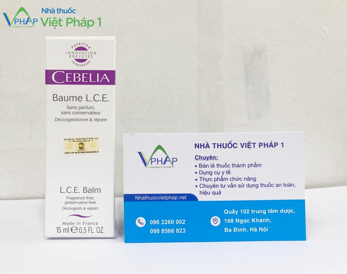 Kem bôi sẹo Cebelia được phân phối chính hãng tại Nhà Thuốc Việt Pháp 1