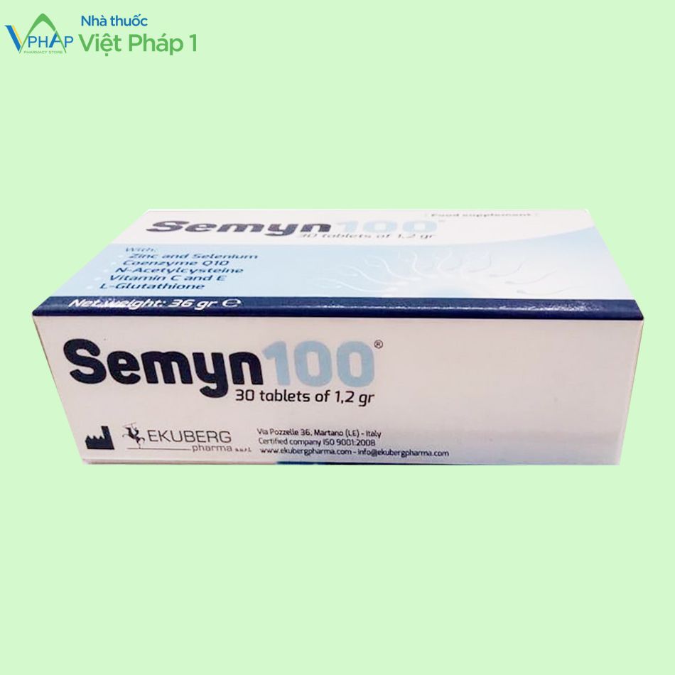 Sản phẩm Semyn 100 được phân phối chính hãng tại Nhà Thuốc Việt Pháp 1
