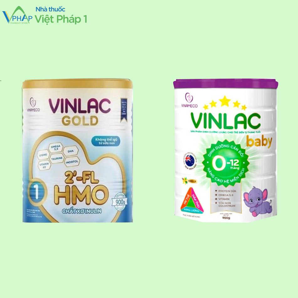 Hình ảnh: Sữa Vinlac Gold và Vinlav Baby