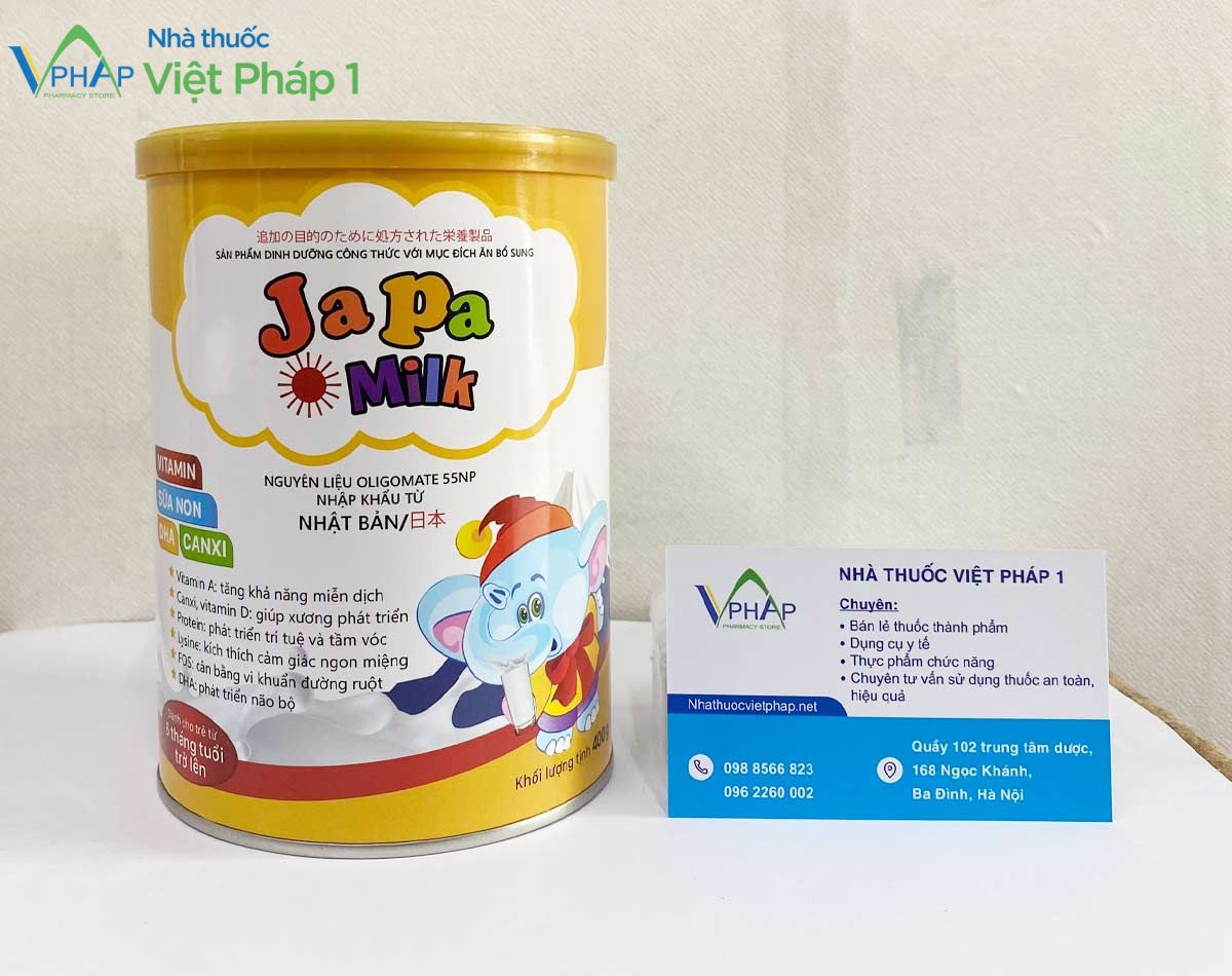 Sữa dinh dưỡng JaPa Milk được phân phối chính hãng tại Nhà Thuốc Việt Pháp 1