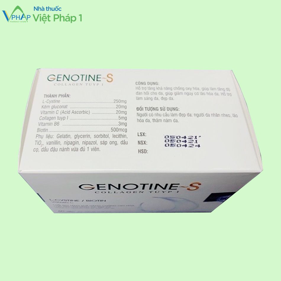 Thành phần của sản phẩm Genotine-S