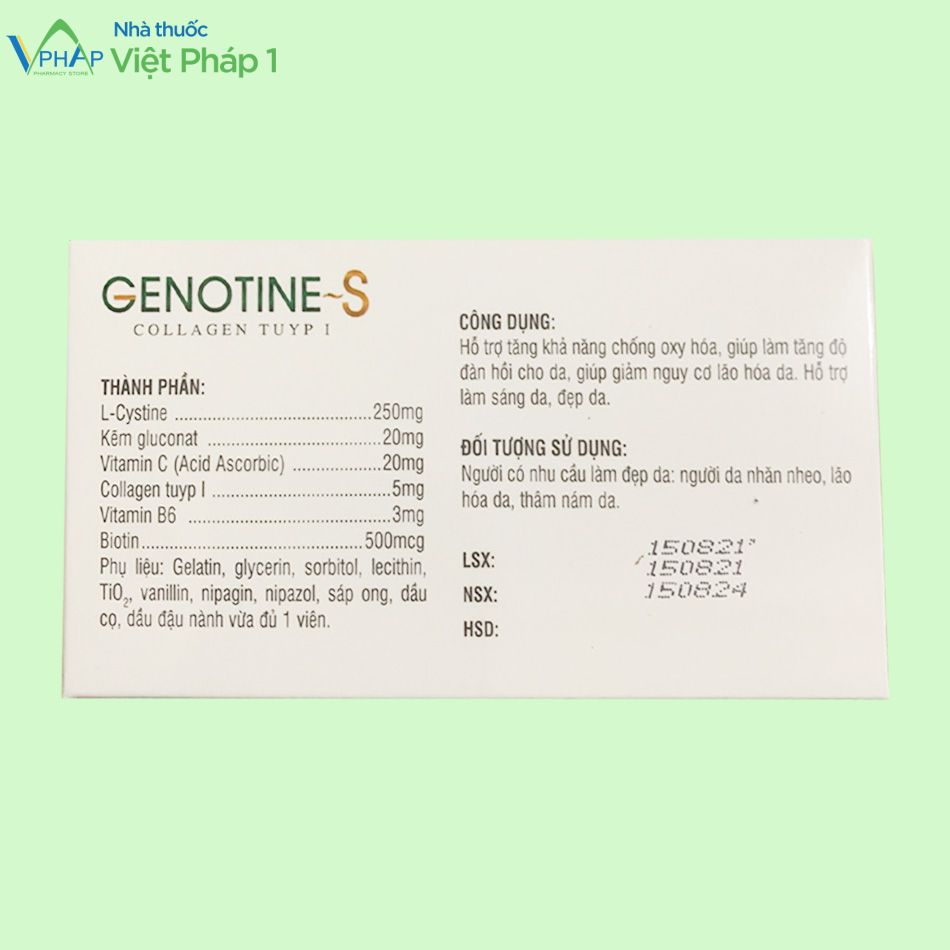Thông tin của sản phẩm Genotine-S