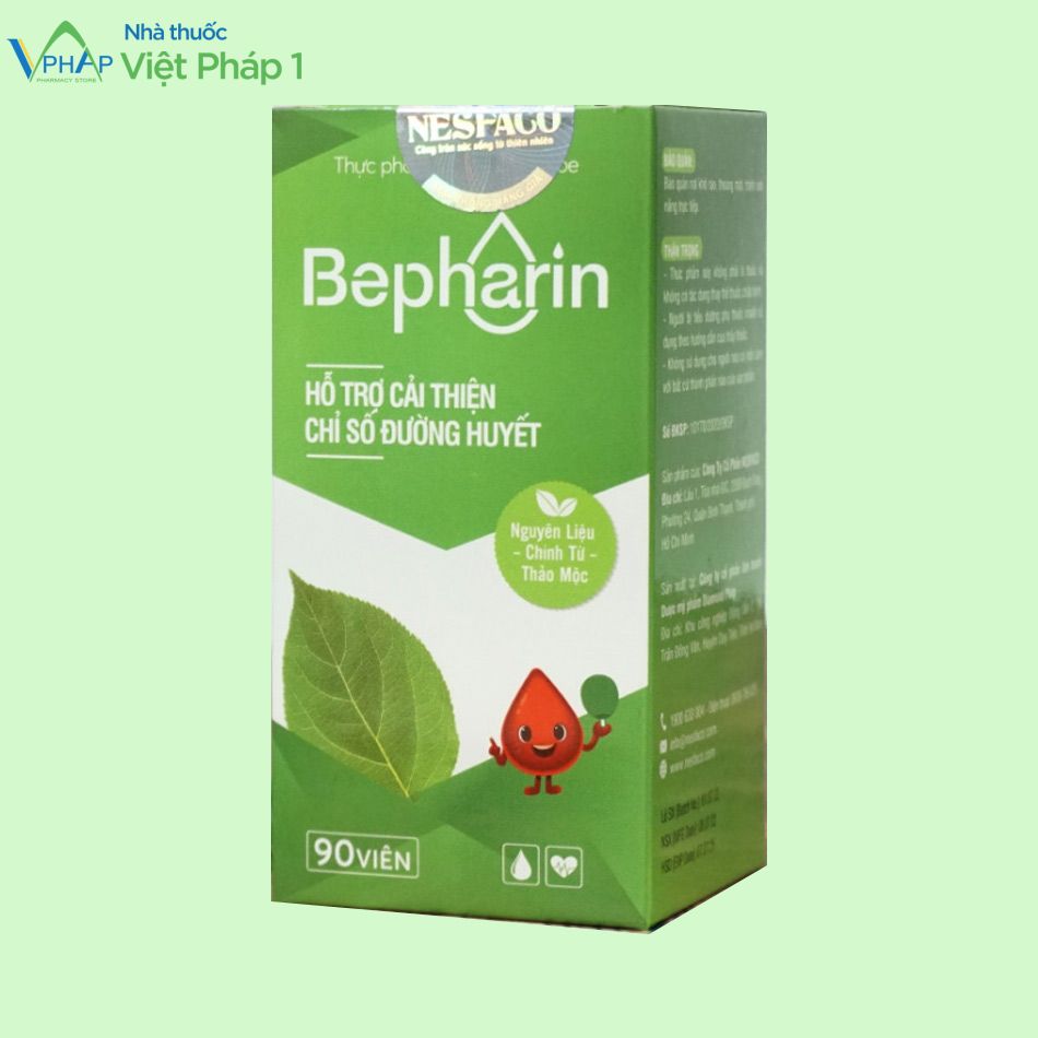 Hình ảnh: sản phẩm Bepharin dành cho người hạ đường huyết lọ 90 viên
