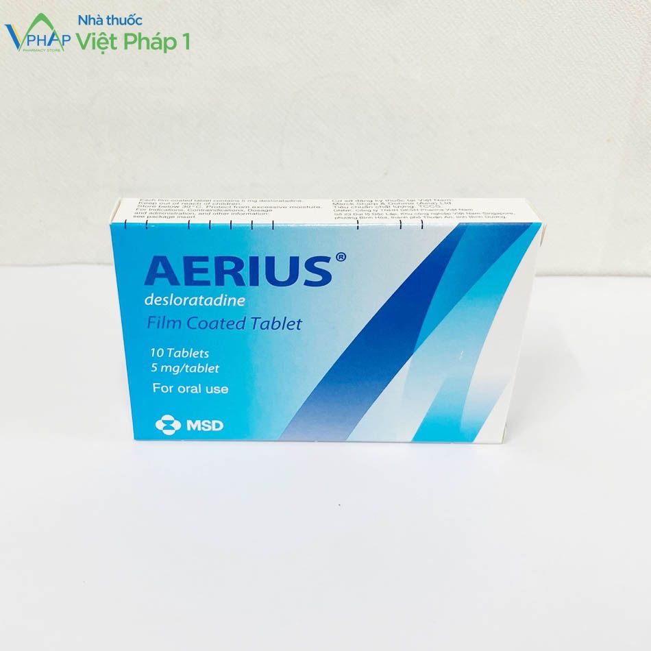 Hình ảnh hộp thuốc Aerius Desloratadine 5 mg