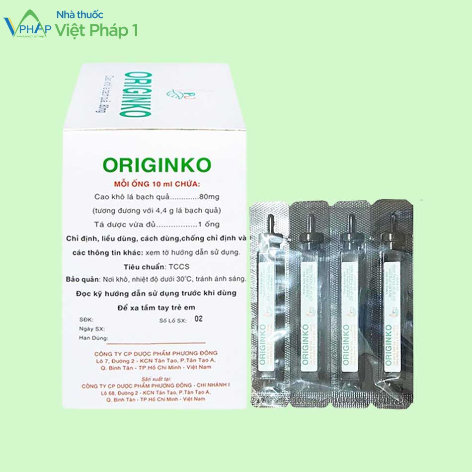 Hình ảnh hộp và ống thuốc Originko 80mg