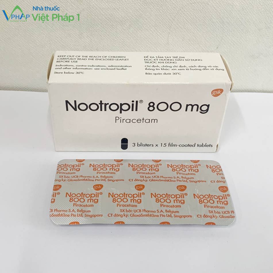 Hộp và vỉ thuốc Nootropil