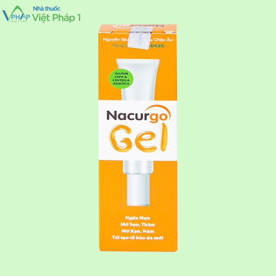 Sản phẩm Nacurgo Gel hỗ trợ điều trị mụn và dưỡng da