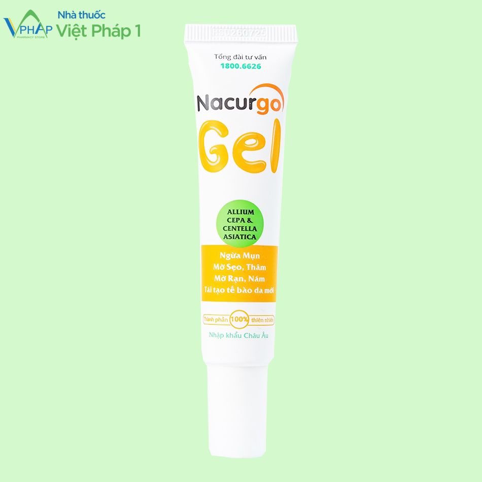Sản phẩm Nacurgo Gel hỗ trợ điều trị mụn trứng cá