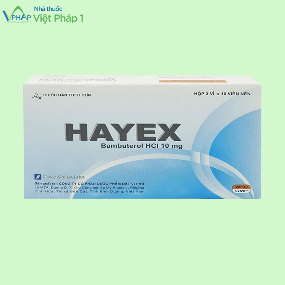 Hình ảnh vỏ hộp thuốc Hayex