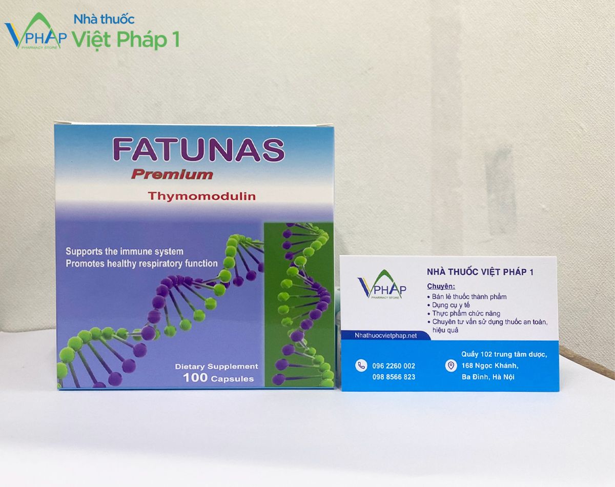 Hình ảnh Fatunas Premium được chụp tại Nhà thuốc Việt Pháp 1