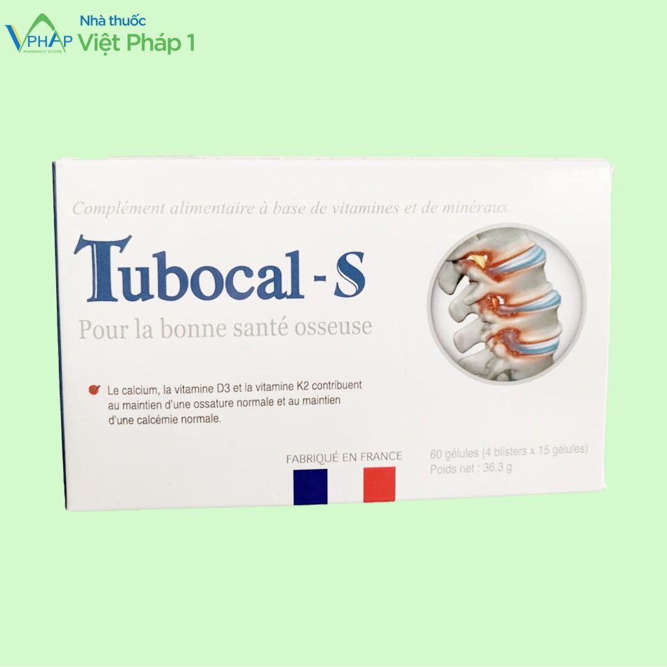 Mặt trước hộp sản phẩm Tubocal-S
