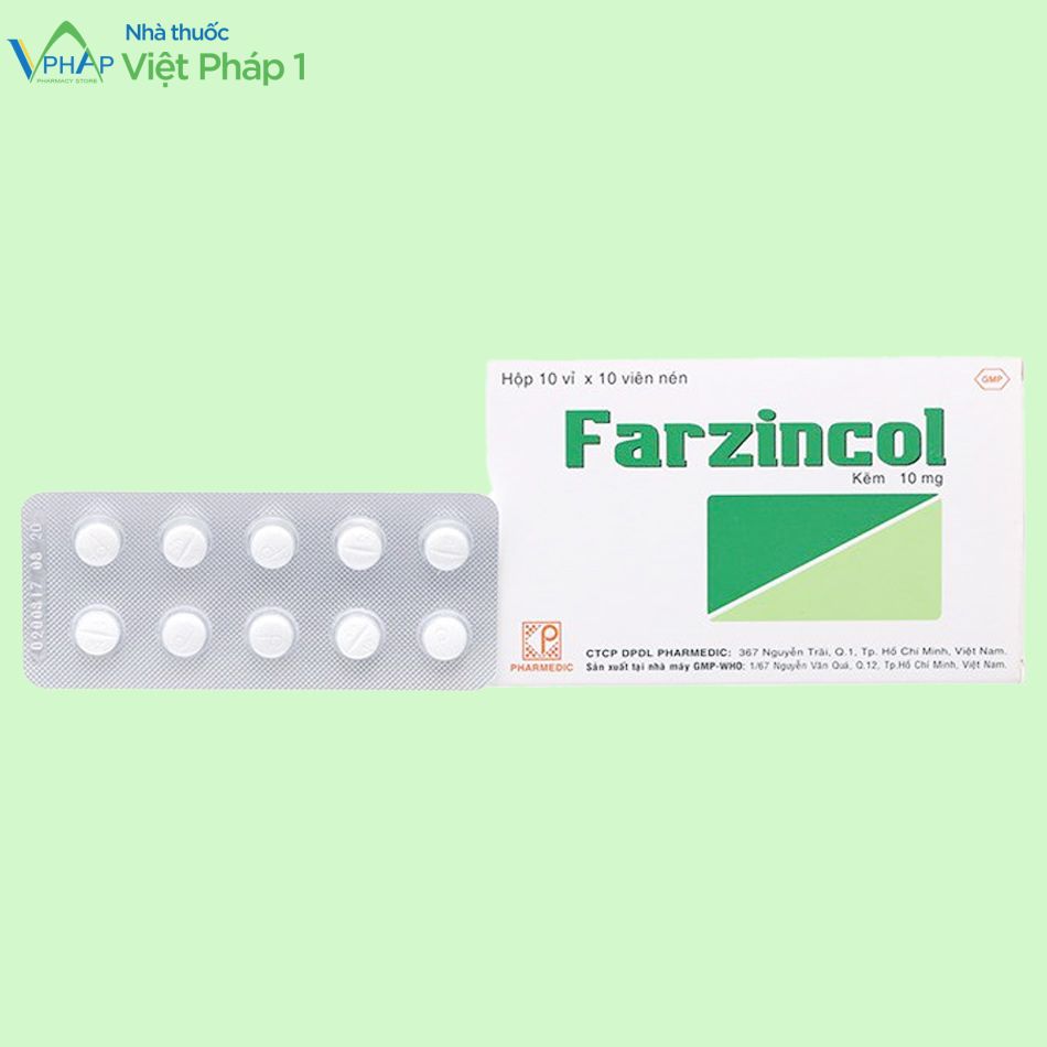 Hình ảnh của thuốc Farzincol