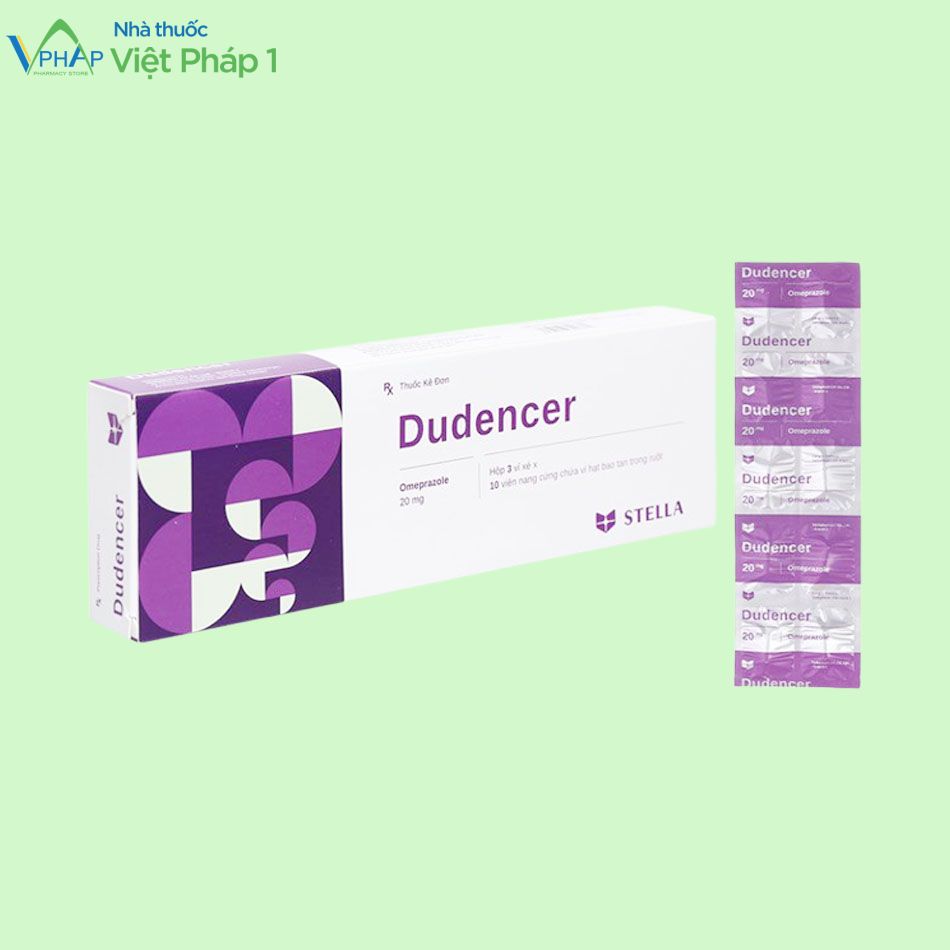 Hình ảnh hộp và vỉ thuốc Dudencer 20mg