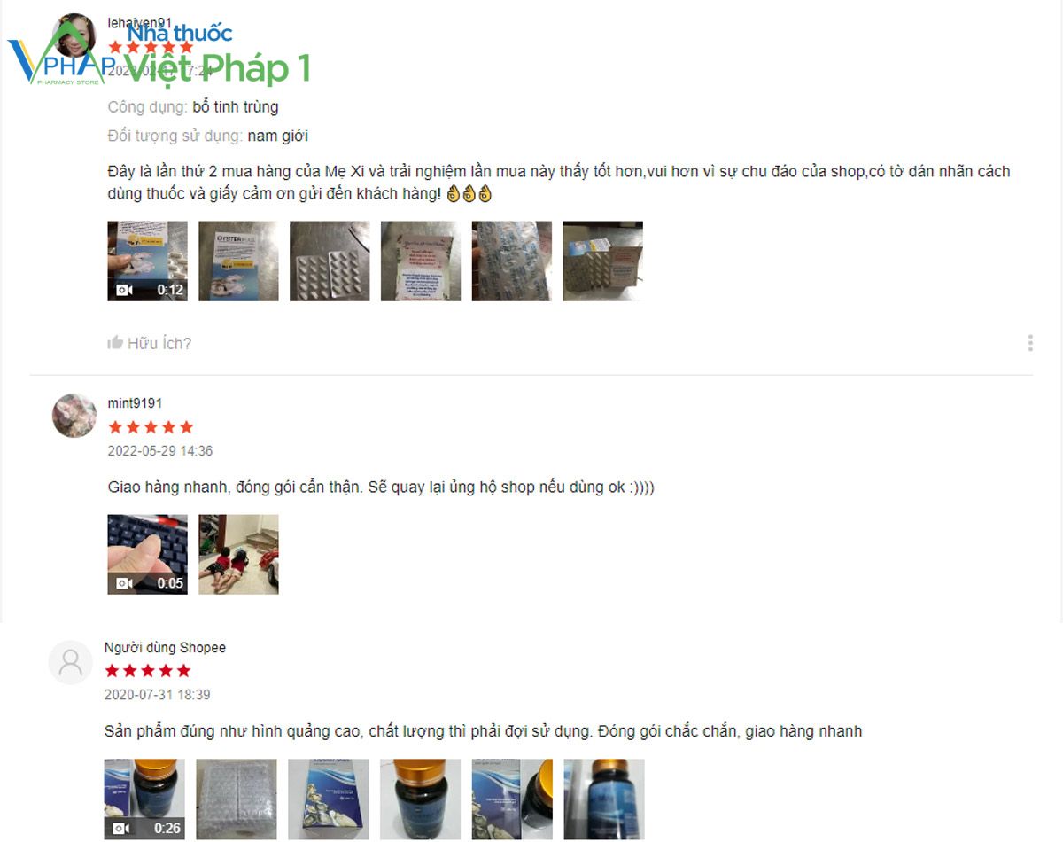 Review của khách hàng về sản phẩm Oyster Mab