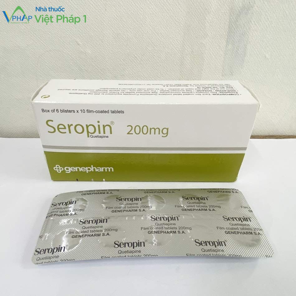 Seropin chứa hoạt chất Quetiapine 200mg