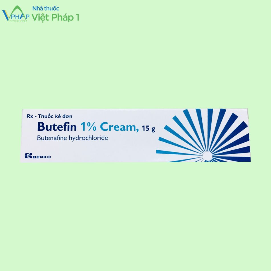 Kem bôi ngoài da Butefin 1% Cream dùng trong trường hợp viêm da do vảy nến, nấm