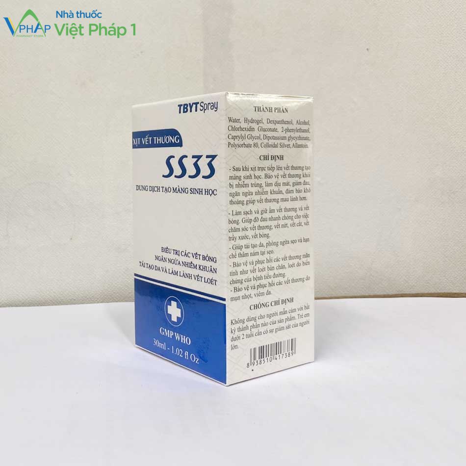 Hình ảnh hộp sản phẩm SS33 chụp tại Nhà thuốc Việt Pháp 1