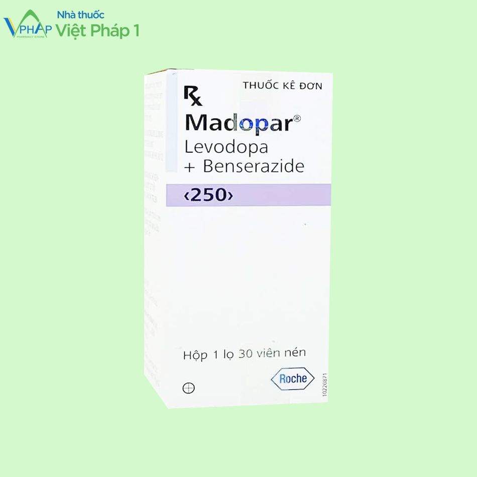 Hình ảnh hộp thuốc Madopar 250