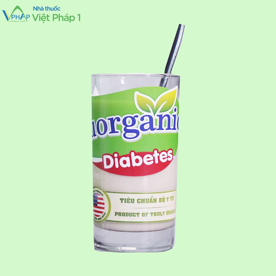Hình ảnh ly sữa dinh dưỡng Gluorganic Diabetes