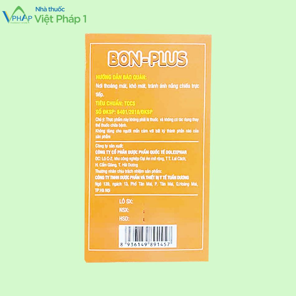 Hình ảnh hộp sản phẩm Bon Plus