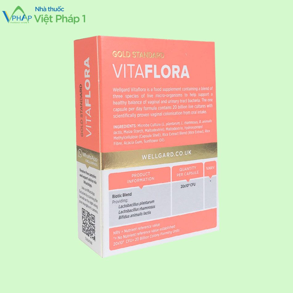 Hình ảnh hộp sản phẩm bảo vệ sức khỏe phụ khoa Vitaflora