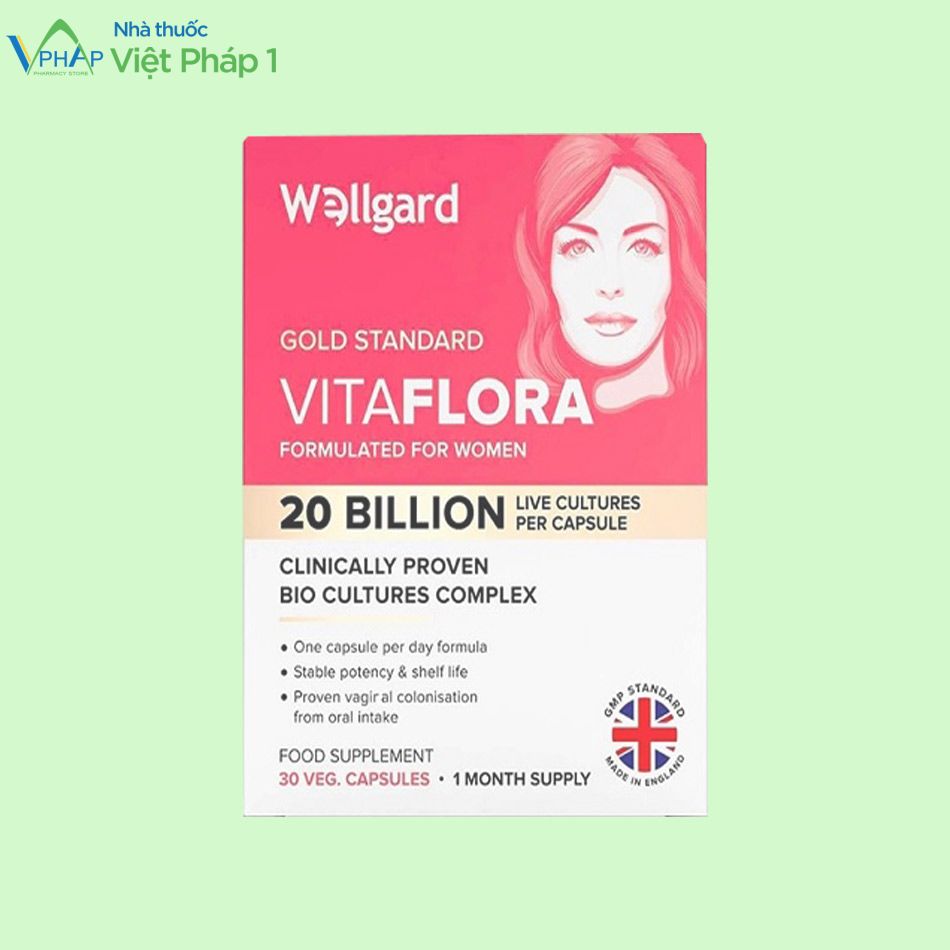 Hình ảnh hộp sản phẩm bảo vệ sức khỏe phụ khoa Vitaflora