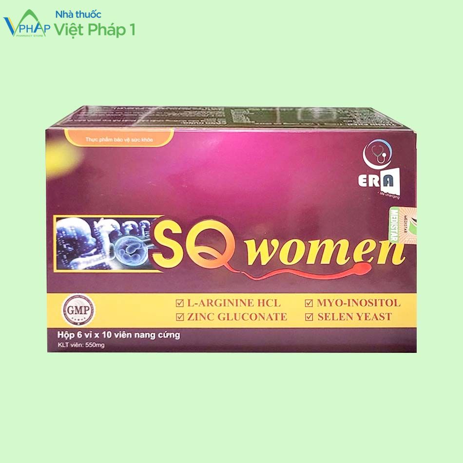 SQ Women có công dụng kích thích trứng rụng, tăng số lượng và chất lượng trứng.