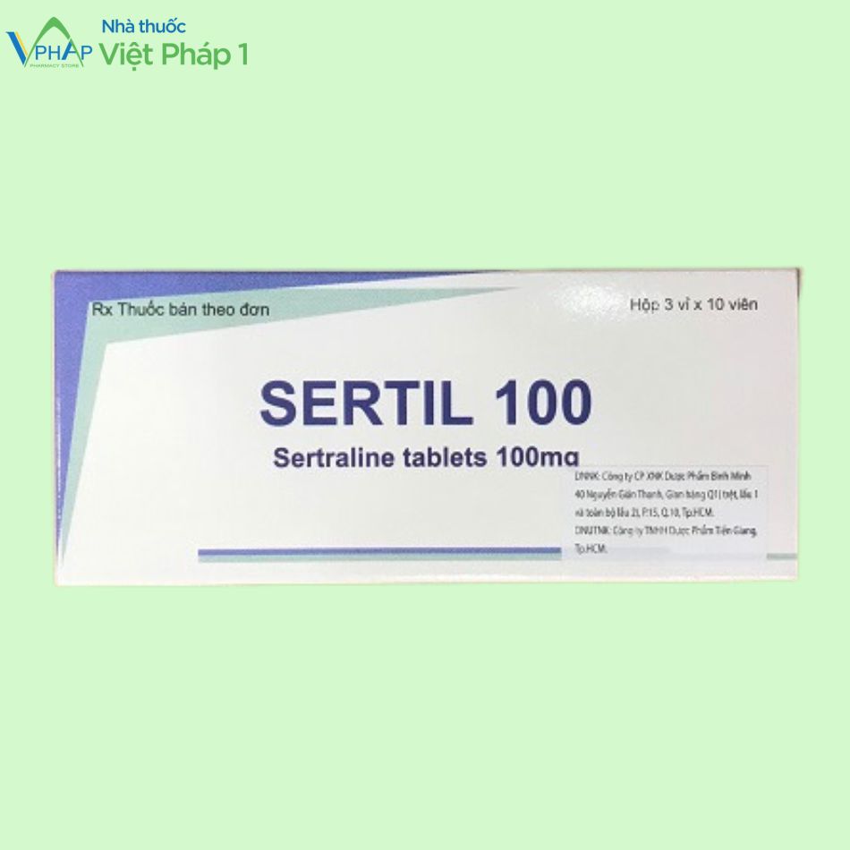 Hộp thuốc Sertil 100