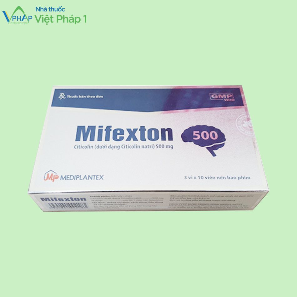 Hộp 30 viên thuốc Mifexton 500