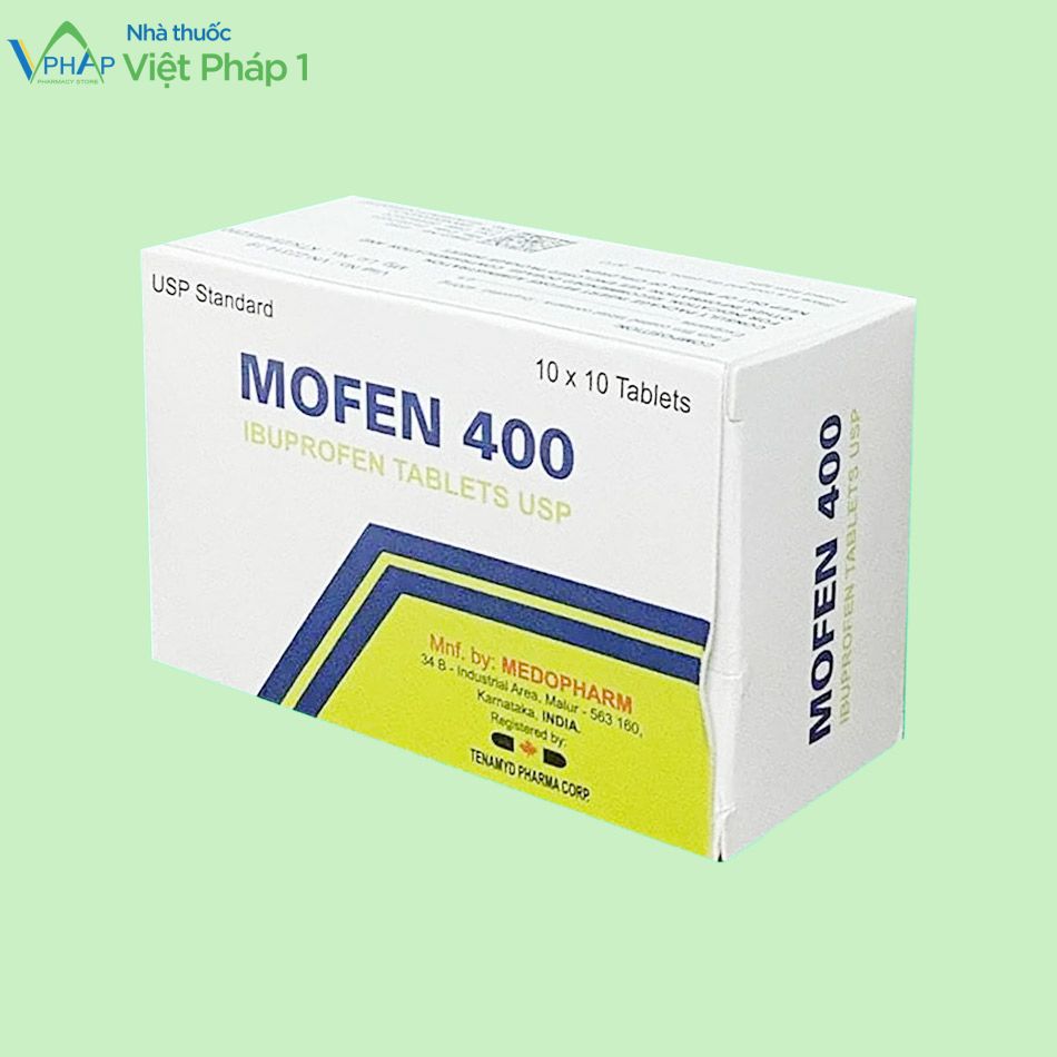 Hộp của thuốc Mofen 400