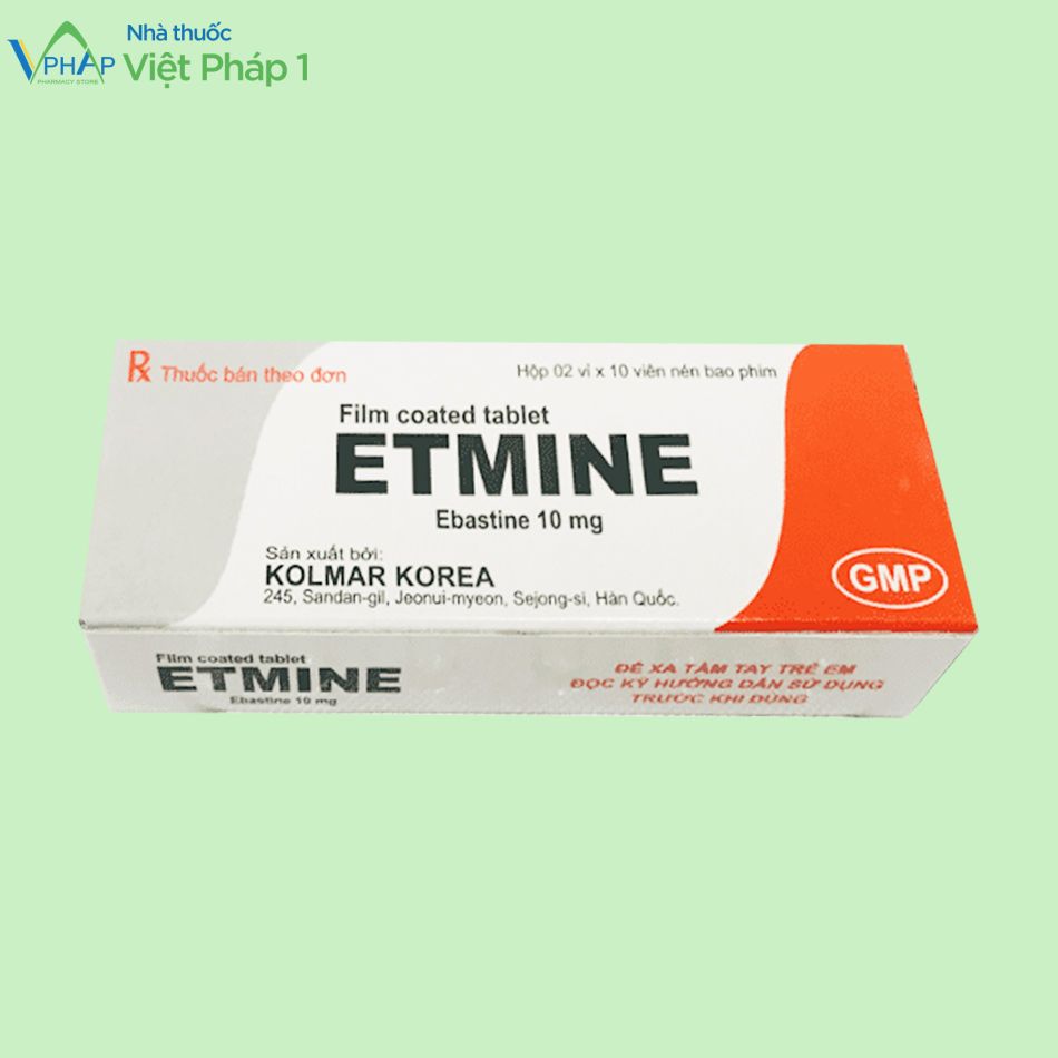 Hộp của thuốc Etmine 10mg