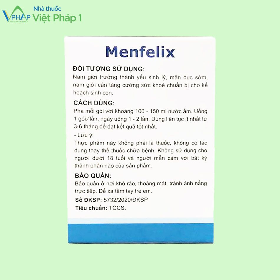 Thông tin của sản phẩm Menfelix