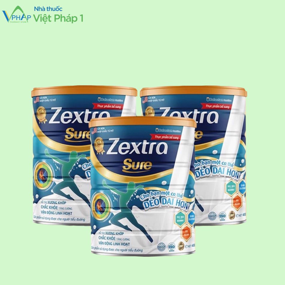 Hình ảnh bao bì sản phẩm sữa Zextra Sure