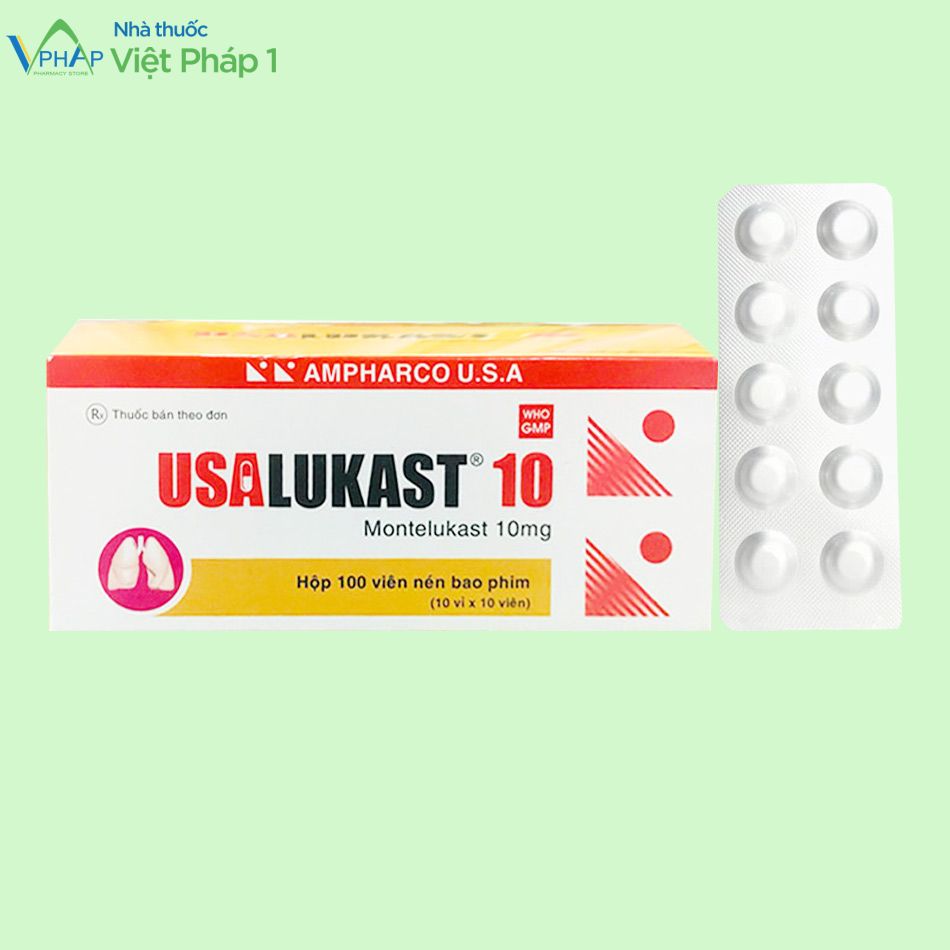 Hộp thuốc và vỉ thuốc Usalukast 10