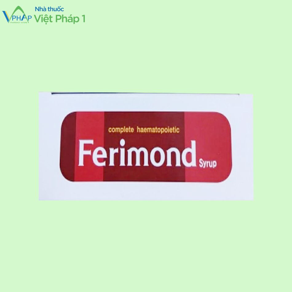 Hình ảnh mặt trên hộp thuốc Ferimond