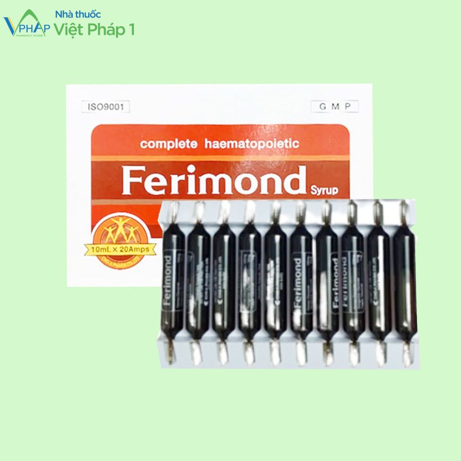 Hình ảnh hộp và ống thuốc Ferimond 10ml
