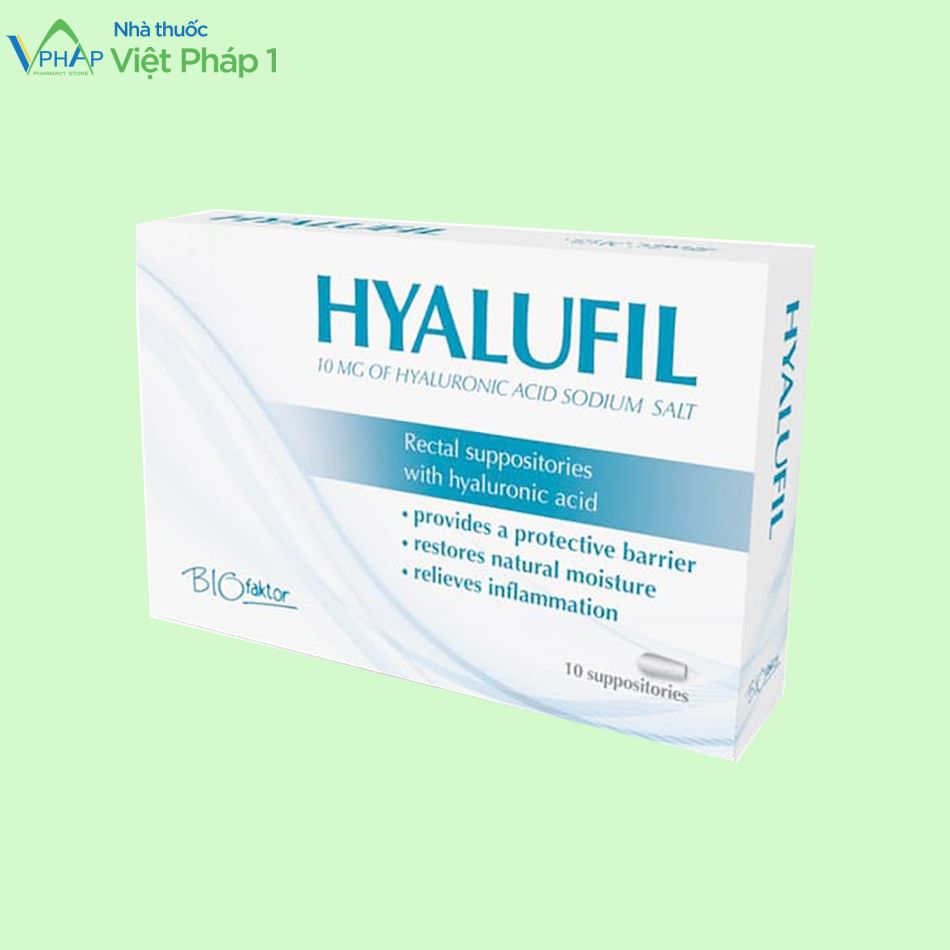 Hình ảnh: Sản phẩm viên đặt trực tràng Hyalufil dành cho người bệnh trĩ
