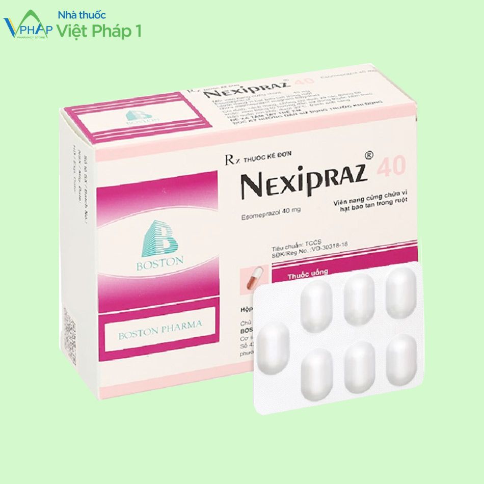 Hình ảnh: Thuốc điều trị viêm lóet dạ dày, tá tràng Nexipraz 40 mg