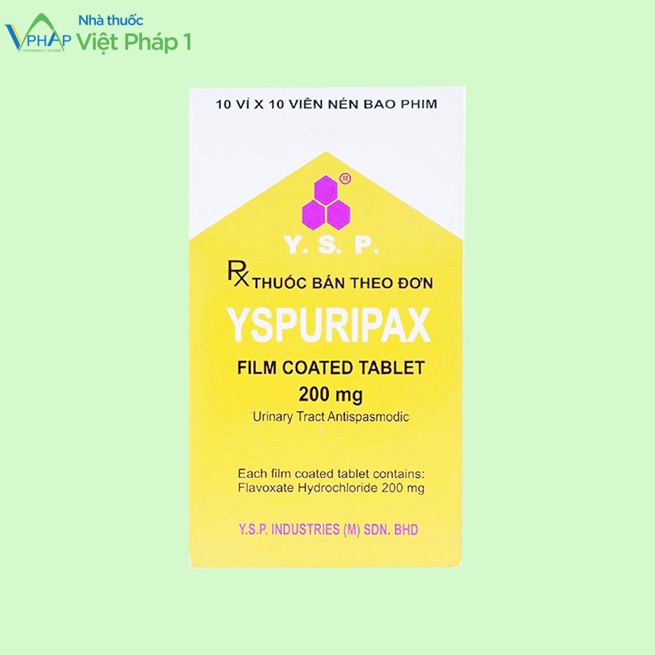 Hình ảnh hộp của thuốc Yspuripax 200mg