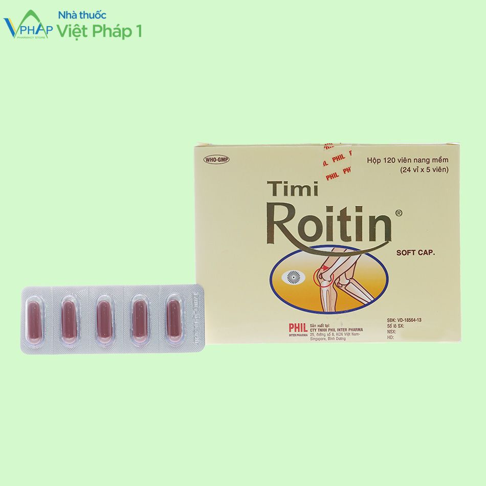 Hình ảnh hộp và vỉ thuốc Timi Roitin