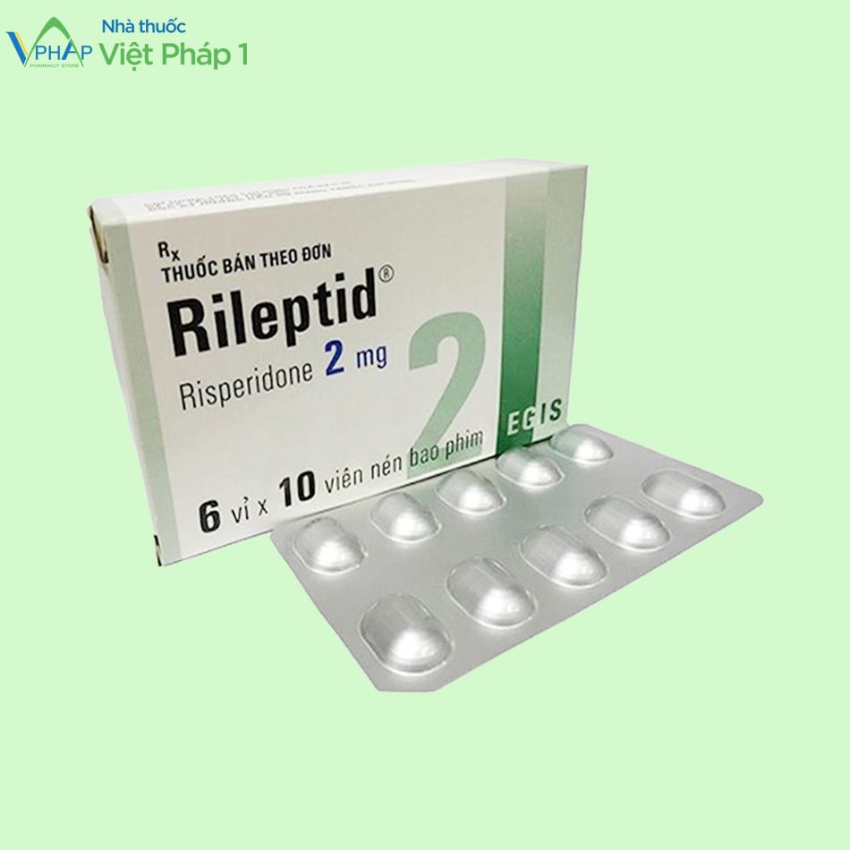 Hình ảnh hộp và vỉ thuốc Rileptid 2mg