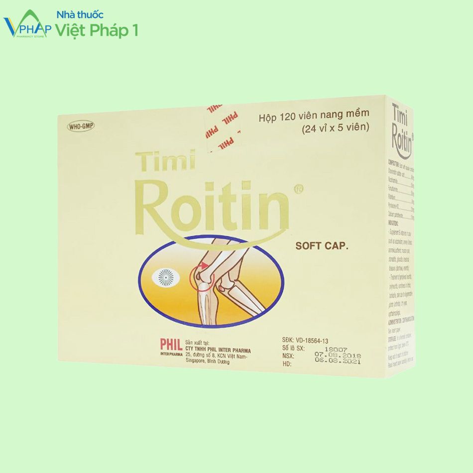 Hộp thuốc Timi Roitin 24 vỉ x 5 viên