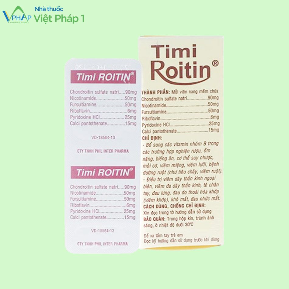 Các thông tin của thuốc Timi Roitin