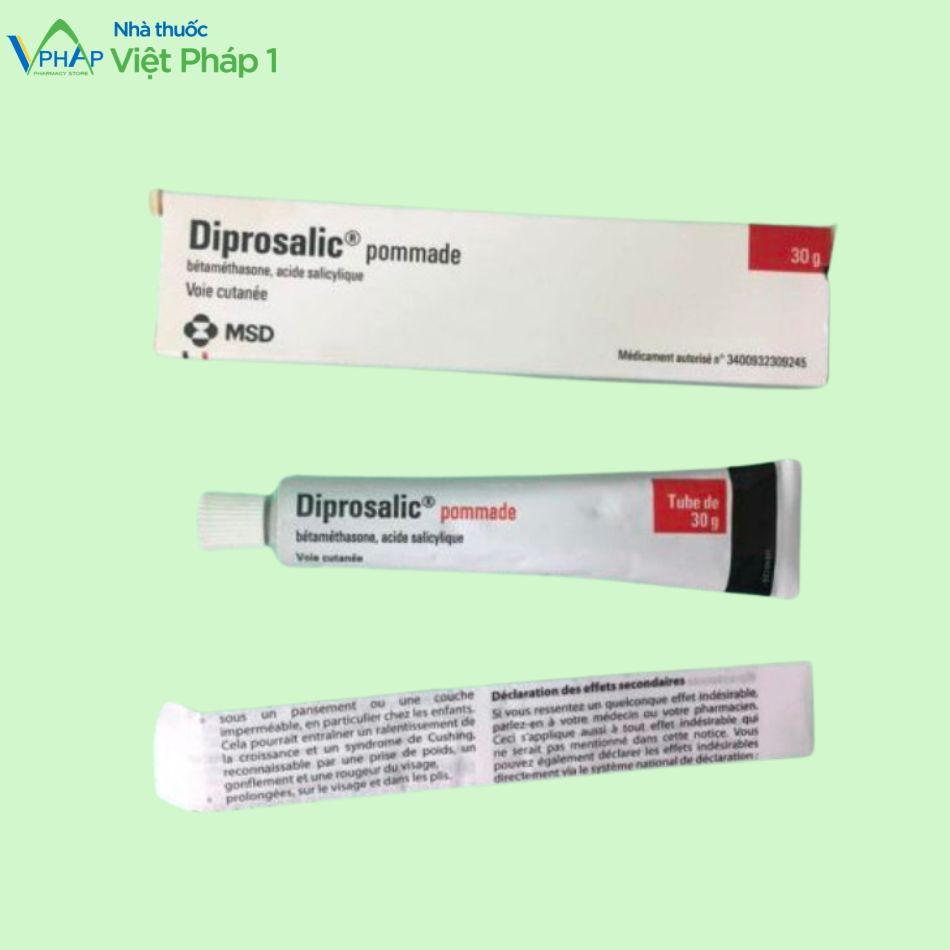 Hình ảnh đóng gói của thuốc Diprosalic Pommade 30mg
