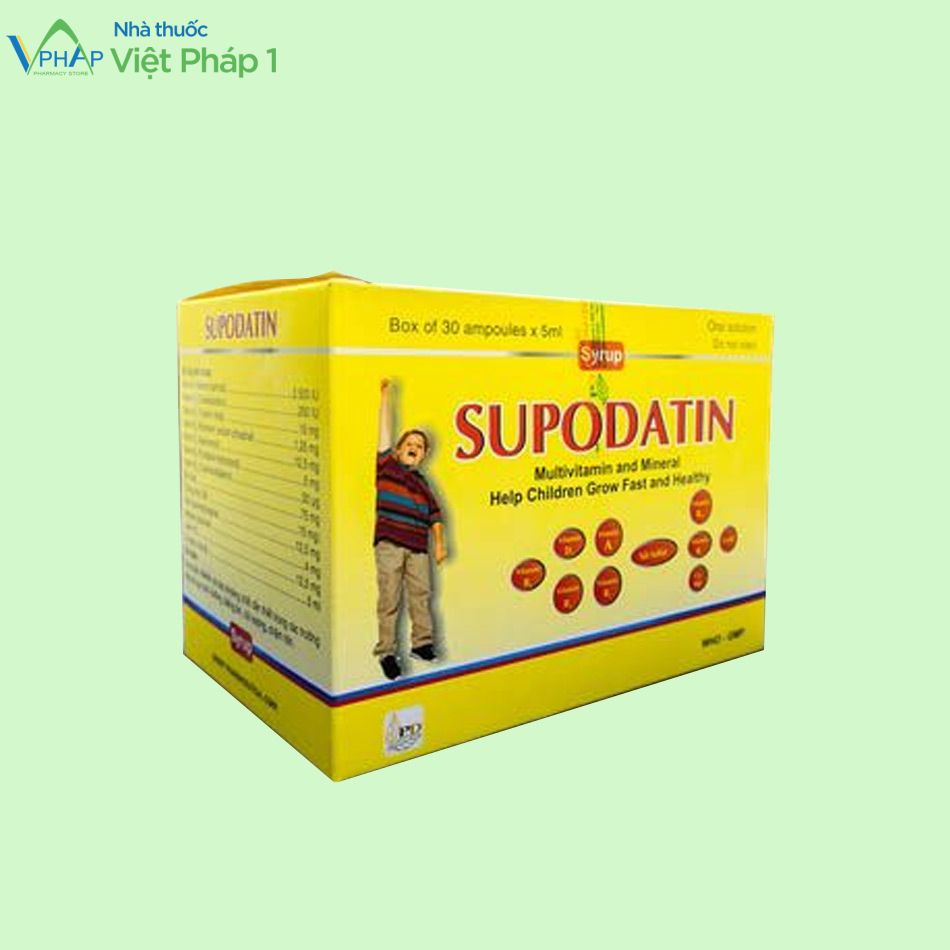 Góc nghiêng hộp thuốc Supodatin 5ml
