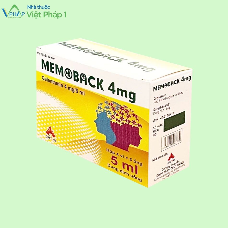 Hình ảnh hộp thuốc kê đơn Memoback 4mg/5ml